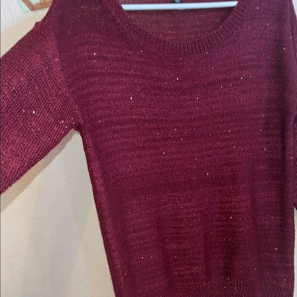 a.n.a Red Cardigan with Relaxed Fit and Three Quarter Sleeves - Picture 5 of 6